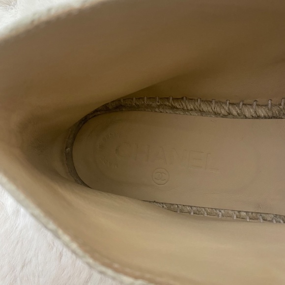 Chanel Crackled Calfskin High Top Espadrilles - Picture 3 of 6